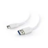 Kép 2/3 - Gembird CCP-USB3-AMCM-W-0.1M USB3.0 AM to Type-C cable 0,1m White