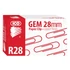 Kép 2/3 - Gemkapocs, 28mm, ICO, réz, 100db/doboz
