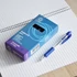 Kép 8/9 - Golyóstoll 0,7mm, gumírozott kék átlátszó test, Bluering® , írásszín kék