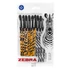 Kép 1/7 - Golyóstoll ZEBRA Doodlerz állatmintás 1,0 mm kék 10 db/csomag