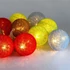 Kép 2/2 - Iris Gömb alakú 6cm/színes fonott/1,5m/barna-piros-kék-zöld/10db LED-es/USB-s fénydekoráció