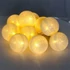 Kép 2/3 - Iris Gömb alakú 6cm/színes fonott/1,5m/meleg fehér/10db LED-es/USB-s fénydekoráció