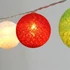 Kép 1/3 - Iris Gömb alakú 6cm/színes fonott/3m/piros-fehér-zöld/20db LED-es/USB-s fénydekoráció