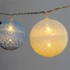 Kép 1/3 - Iris Gömb alakú 6cm/színes fonott/4,5m/kék-v.kék-fehér/30db LED-es/USB-s fénydekoráció