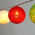 Kép 1/3 - Iris Gömb alakú 6cm/színes fonott/4,5m/piros-fehér-zöld/30db LED-es/USB-s fénydekoráció
