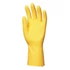 Védőkesztyű, latex, 7-es méret, sárga, 10pár/cs
