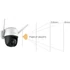 Kép 5/9 - IMOU Cruiser kültéri 4MP, H265, 3.6mm (88°), IR30m, mikrofon/hangszóró, SD, fix lencsés Wi-Fi PT kamera