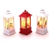 Kép 2/2 - Iris Karácsonyi Mikulás mintás 13x5,3x5,3cm LED-es piros lámpás