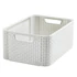 Kép 2/2 - Rattan hatású kosár, 18l, törtfehér, CURVER "Style M"