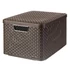 Rattan hatású kosár tetővel, 30l, sötétbarna, CURVER 