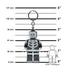 Kulcstartó, LED világítással, LEGO 