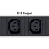 Kép 2/2 - Manhattan elosztó - 19" 1U Rackmount elosztó, 8db C13 aljzat, 2m eltávolítható kábel, ki-be kapcsológomb