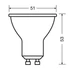 Kép 3/5 - Osram Value PAR16 műanyag ház/6,9W/575lm/2700K/GU10/230V/36fok/83lm/W LED spot izzó