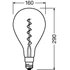 Kép 4/6 - Osram Vintage átlátszó üveg búra/5W/300lm/2000K/E27 LED körte izzó