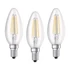 Kép 1/3 - Osram Base átlátszó üveg búra/4W/470lm/4000K/E14/dobozos LED gyertya izzó 3 db