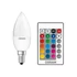 Kép 1/2 - Osram Star+ RGBW/matt búra/4,5W/250lm/2700K/E14 távirányítható LED gyertya fényforrás