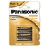 Kép 2/2 - Elem, AAA mikro, 4 db, PANASONIC "Alkaline power"