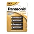 Kép 2/3 - Elem, AA ceruza, 4 db, PANASONIC "Alkaline power"
