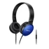 Kép 1/4 - Panasonic RP-HF300ME-A mikrofonos fekete-kék fejhallgató