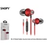Kép 3/3 - Snopy Fülhallgató - SN-J19 (mikrofon, 3.5mm TRRS jack, 1.2m kábel, piros)