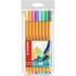 Tűfilc készlet, 0,4 mm, STABILO 
