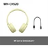 Kép 9/9 - Sony WH-CH520 Bluetooth sárga fejhallgató