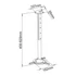 Kép 4/5 - Stell SHO 1090S 40-62cm, 15°, 15kg ezüst mennyezeti kihúzható projektor tartó