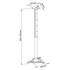 Kép 4/5 - Stell SHO 1091 60-102cm, 15°, 15kg ezüst mennyezeti kihúzható projektor tartó