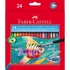 Kép 2/2 - Akvarell ceruza készlet, hatszögletű, ecsettel, FABER-CASTELL, 24 különböző szín
