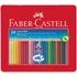 Színes ceruza FABER-CASTELL Grip háromszögletű fémdobozos 24db/készlet