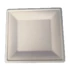 Papírtányér eldobható KOMP szögletes cukornád lebomló 20x20 cm natúr 50 darabos
