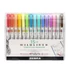 Kép 2/4 - Szövegkiemelő készlet, 1,4/4 mm, kétvégű, ZEBRA "Mildliner Highlighter", 15 különböző szín