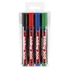 Kép 2/3 - Alkoholos marker készlet, 1,5-3 mm, kúpos, EDDING "300", 4 különböző szín