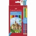Kép 1/2 - Színes ceruza készlet, hatszögletű, FABER-CASTELL, 12 különböző szín + 3 db bicolor ceruza