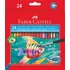 Kép 1/2 - Akvarell ceruza készlet, hatszögletű, ecsettel, FABER-CASTELL, 24 különböző szín