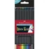 Kép 1/2 - Színes ceruza készlet, háromszögletű, FABER-CASTELL "Black Edition", 12 különböző szín