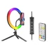 Kép 1/6 - Tracer TRAOSW46807 Ring Light 8 W/26 cm/600-1700 lm/RGB/gyűrűs LED lámpa mini állvánnyal