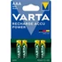 Tölthető elem, AAA mikro, 4x800 mAh, előtöltött, VARTA 