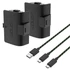 Kép 1/3 - Venom VS2883 Xbox Series S & X fekete magas kapacítású (1100mAh) akkucsomag (2 db) + 3 méter töltőkábel