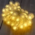 Kép 2/2 - Zúzmara alakú 3cm/5m/meleg fehér/50db LED-es/3xAA elemes fénydekoráció