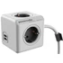 Kép 3/3 - Elosztó, 4 aljzat, 2 USB csatlakozó, 1,5 m kábelhosszúság, ALLOCACOC "PowerCube Extended USB DE", fehér-szürke