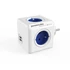 Kép 2/2 - Elosztó, 4 aljzat, 2 USB csatlakozó, ALLOCACOC "PowerCube Original USB DE", fehér-kék