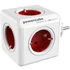 Kép 2/2 - Elosztó, 5 aljzat, ALLOCACOC "PowerCube Original DE", fehér-piros