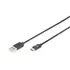Kép 1/5 - Assmann USB Type-C connection cable type C to A M/M 1,8m Black