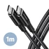 Kép 6/7 - AXAGON BUCM-CM10AB HQ USB-C <> USB-C Cable 1m Black
