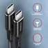 Kép 2/7 - AXAGON BUCM-CM10AB HQ USB-C <> USB-C Cable 1m Black
