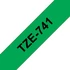 Kép 4/5 - Feliratozógép szalag, 18 mm x 8 m, BROTHER, "TZe-741" zöld-fekete