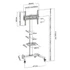 Kép 12/12 - Equip TV/Monitor állvány - 650607 (32"-55", dönthető, állítható magasság, gurulós, Max.:35kg, fekete)