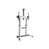Kép 9/12 - Equip TV/Monitor állvány - 650605 (60"-100" álló, dönthető, állítható magasság, gurulós, Max.:100kg, fekete/ezüst)