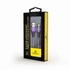 Kép 2/2 - Gembird CC-USB2B-AMCM-2M-PW Premium cotton braided Type-C USB charging and data cable 2m Purple/White